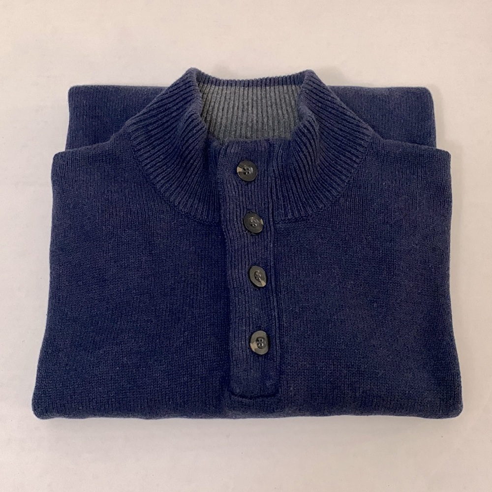 BRITISH KHAKI Mock Neck Knit Sweater/Preowned